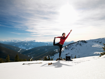 Yoga en plein air - hiver